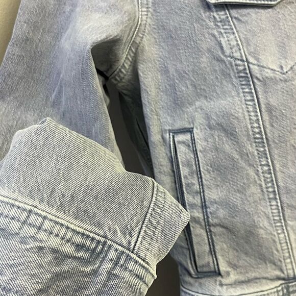 NWT-Universal Thread Purple Denim Jean Jacket with Defects and Home Embroidery-S - Picture 8 of 15